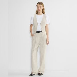 Aritzia Wilfred The Effortless Pant™ Linen in Natural Ecru